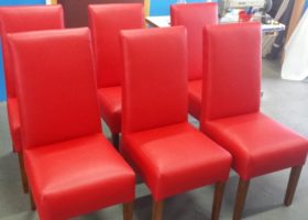 Set of red chairs
